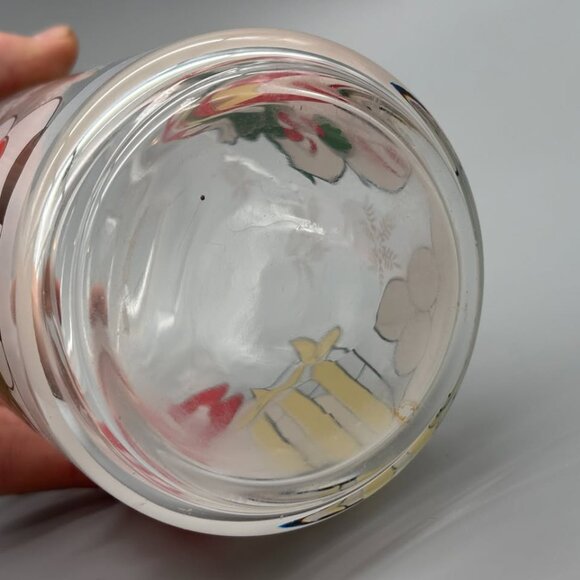 Vintage Glass Christmas Jar with Snowman Design and Lid Holiday Kitchen Storage - Picture 5 of 5